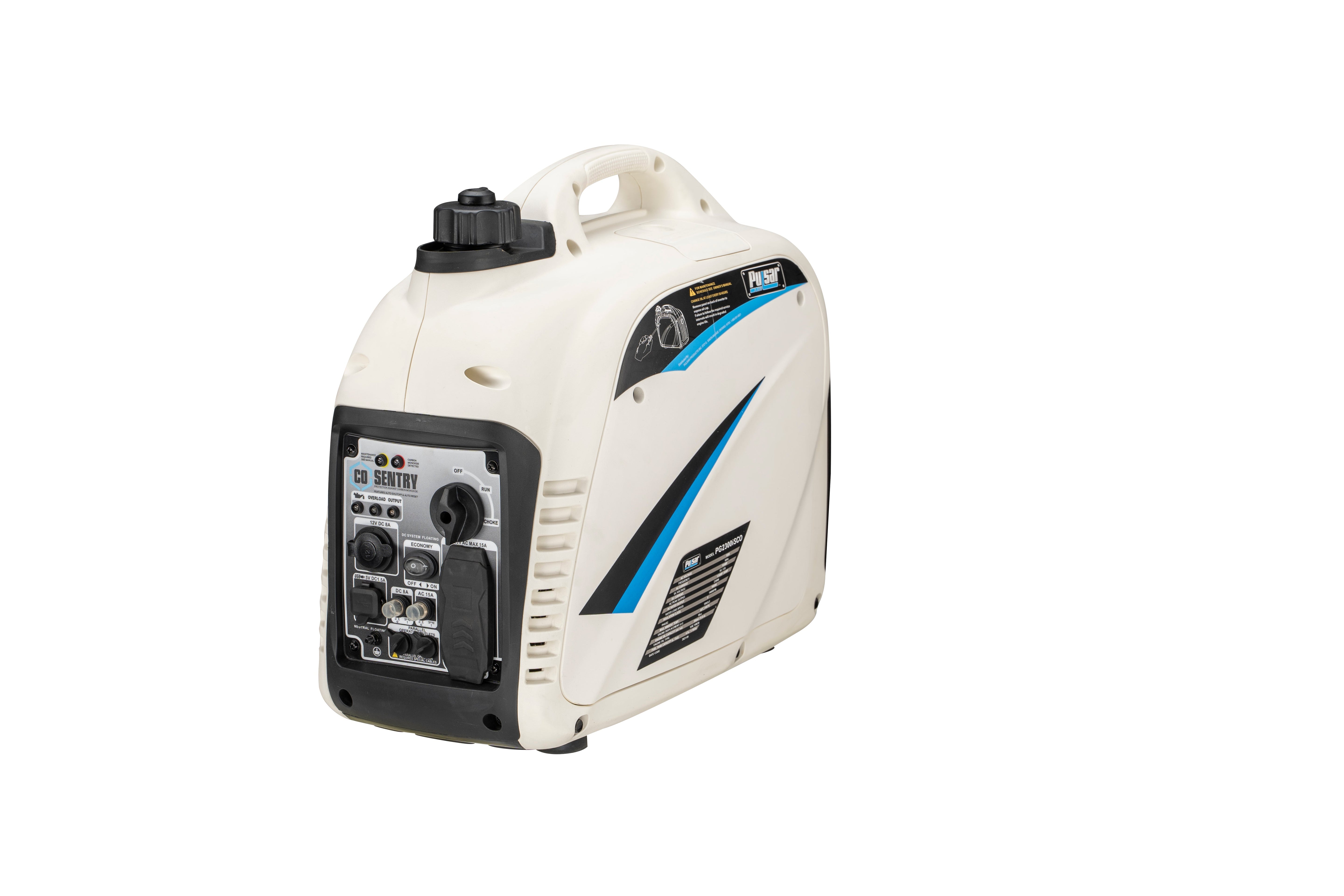 Pulsar 2,300-Watt/1,800-Watt Recoil Start Super Quiet Gasoline Powered Portable Inverter Generator with Advanced CO Shutoff-0