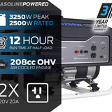 Pulsar 3,250-Watt Gas Powered Portable Generator