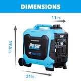 Pulsar 4,000-Watt Dual Fuel Inverter Generator with CO Sentry