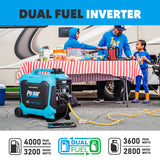 Pulsar 4,000-Watt Dual Fuel Inverter Generator with CO Sentry