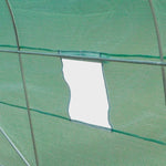 14.5 ft x 6.3 ft Outdoor Greenhouse with Green PE Cover and Sturdy Steel Frame-2