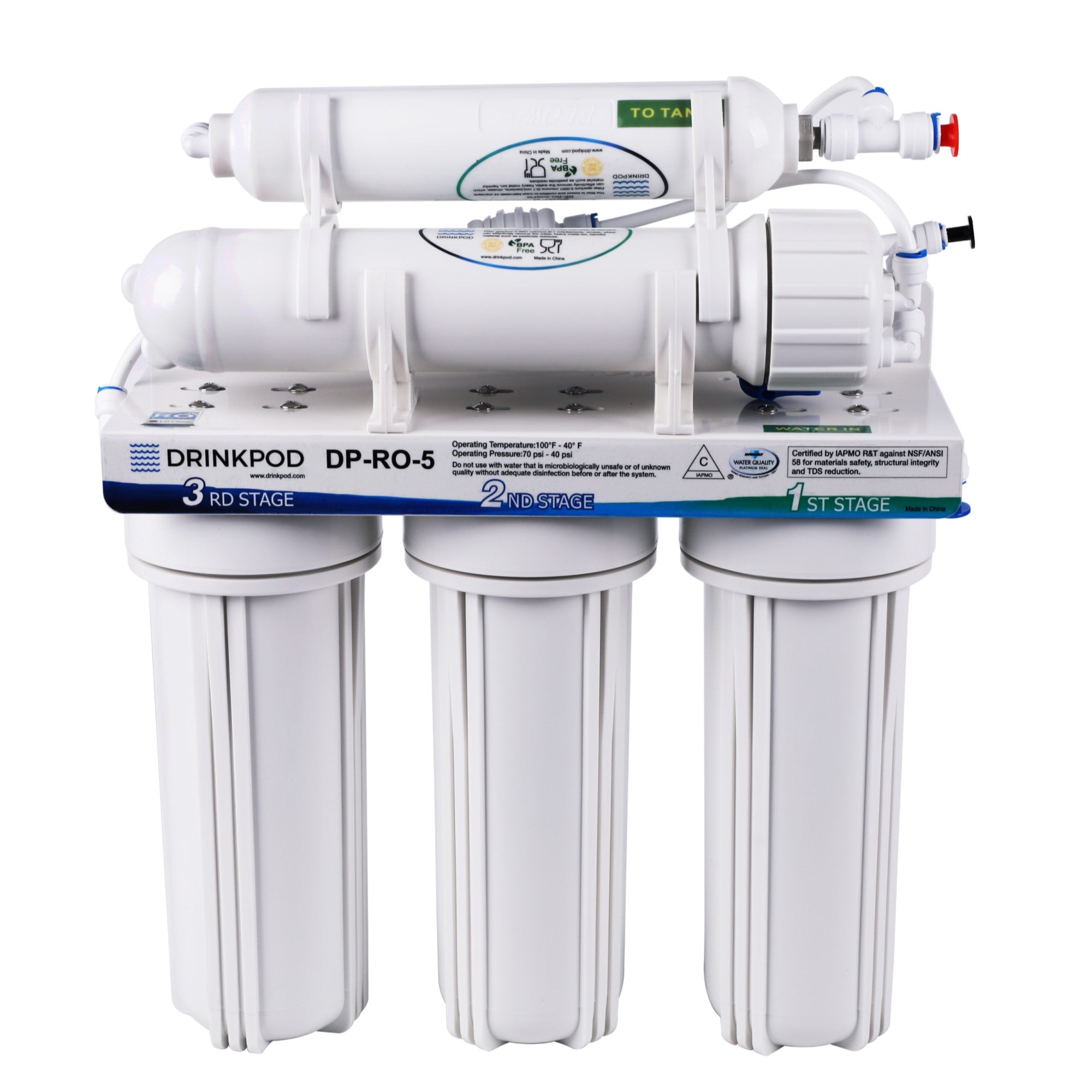 Reverse Osmosis 5 Stage Under Sink with Brushed Nickel Faucet-2