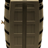 Rain Wizard 65 Gallon Rain Barrel With Darkened Ribs - Khaki