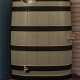 Rain Wizard 65 Gallon Rain Barrel With Darkened Ribs - Khaki