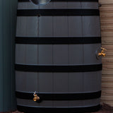 Rain Wizard 65 Gallon Rain Barrel With Darkened Ribs - Oak
