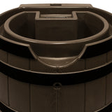 Rain Wizard 65 Gallon Rain Barrel With Darkened Ribs - Oak