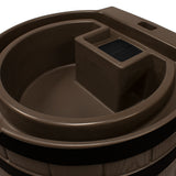 Rain Wizard 65 Gallon Rain Barrel With Darkened Ribs - Oak