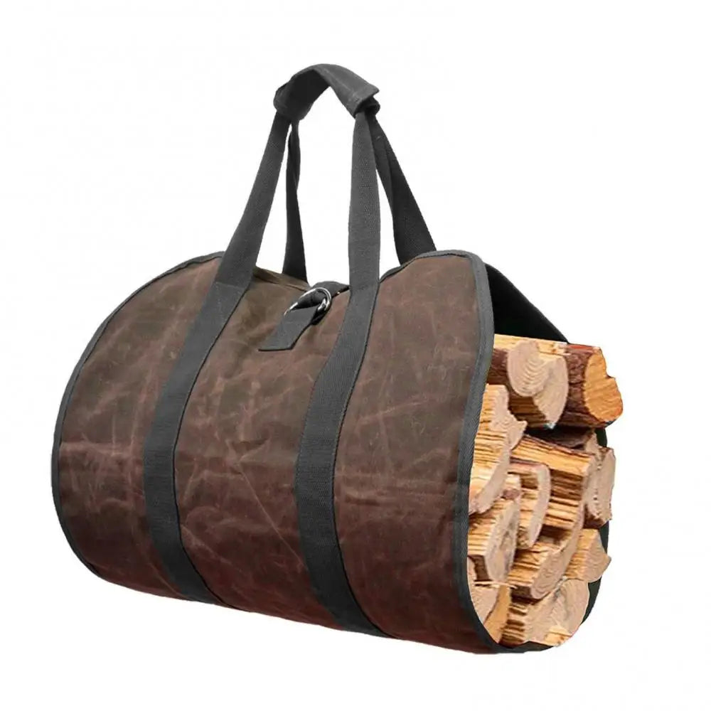 Canvas Firewood Carrier Log Carrying Bag-0