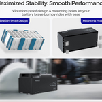 Pro- 12V 200Ah Smart Lithium Iron Phosphate Battery w/ Bluetooth & Self-Heating-4