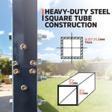 TMG Industrial 12' x 20' Metal Shed Carport with 8' Open Sidewalls