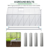Outsunny 12' x 6' Polycarbonate Greenhouse with Aluminum Frame, Adjustable Roof Vent, Rain Gutters, and Sliding Door, Silver