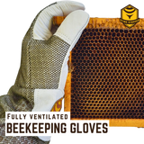 Sting Stopper Ventilated Goat Skin Beekeeping Gloves