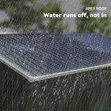 Outsunny 11' x 9' Metal Storage Shed with Double Sliding Doors, Dark Gray