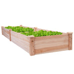 Solid Wood 8 ft x 2 ft Raised Garden Bed Planter-0