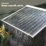 Outsunny 7' x 4' Metal Storage Shed with 2 Sliding Doors, 4 Air Vents, Dark Gray