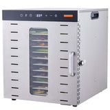 VEVOR Food Dehydrator, 10 Stainless Steel Trays, 1000W