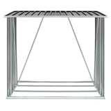 vidaXL Firewood Log Storage Rack, Galvanized Steel, 64.2"