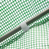 Outsunny 11.5' L x 10' W x 6.5' H Walk-in Tunnel Greenhouse with PE Cover, Zippered Door, 6 Mesh Windows, Green