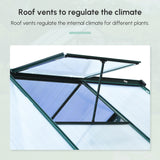 6 x 6 ft Walk-In Greenhouse, Polycarbonate Panels, Heavy-Duty Aluminum Frame
