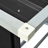 vidaXL Firewood Log Storage Rack, Galvanized Steel, 64.2"