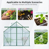 8 x 8 ft Walk-In Greenhouse, Polycarbonate Panels, Aluminum Frame