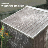 Outsunny 7' x 4' Metal Storage Shed with 2 Sliding Doors, 4 Air Vents, Gray