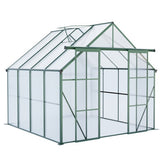8 x 8 ft Walk-In Greenhouse, Polycarbonate Panels, Aluminum Frame