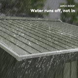 Outsunny 9' x 6' Metal Storage Shed with 2 Sliding Doors, 4 Air Vents, Green