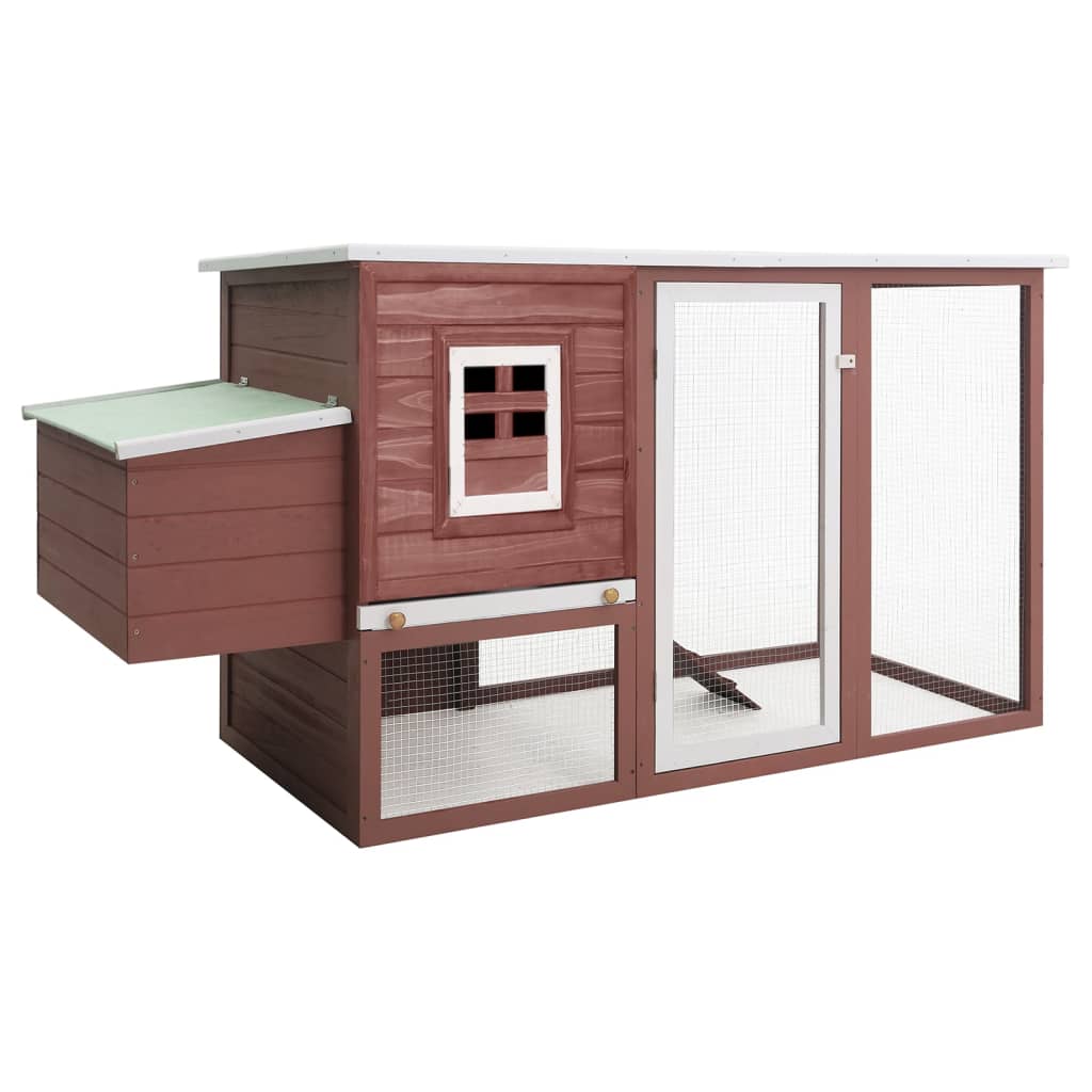 Chicken Coop With Nesting Box, Solid Pine Wood