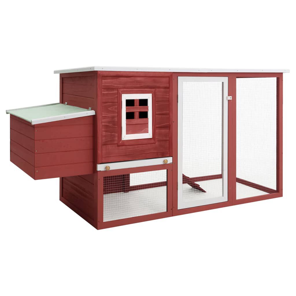 Chicken Coop With Nesting Box, Solid Pine Wood