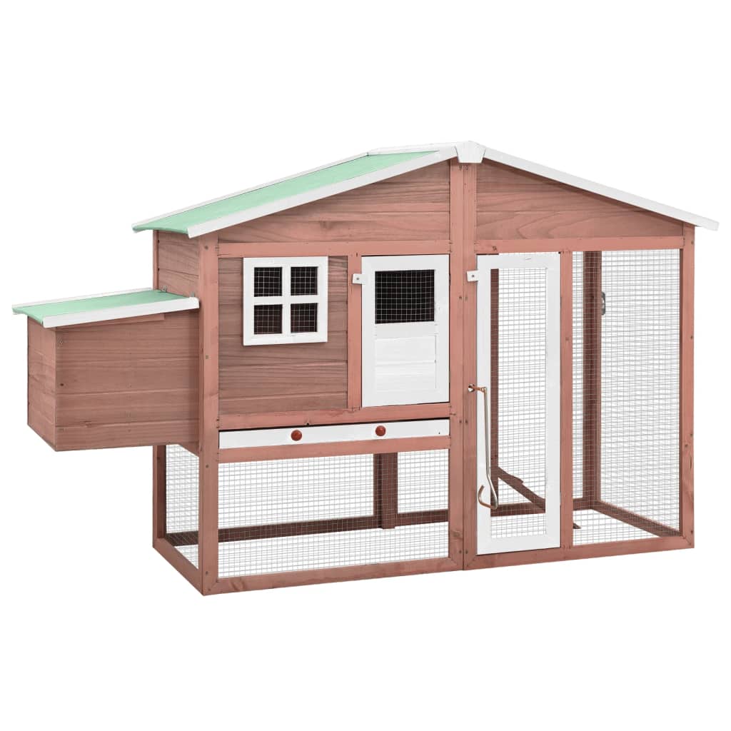 Chicken Coop With Nesting Box, Solid Fir Wood