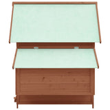 Chicken Coop With Two Nesting Boxes, Solid Fir Wood