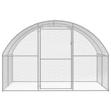 Outdoor Chicken Coop, Galvanized Steel Frame, PE Cover, 9.8 x 6.6 x 6.6 ft