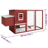 Chicken Coop With Nesting Box, Solid Pine Wood