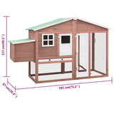 Chicken Coop With Nesting Box, Solid Fir Wood