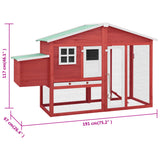 Chicken Coop With Nesting Box, Solid Fir Wood