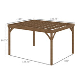 Outsunny 10' x 20' Wooden Pergola, Brown
