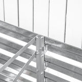 Outsunny 6' x 3' x 2' Galvanized Metal Raised Garden Bed Reinforced Rods, Silver