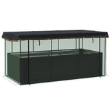 Outsunny 7.5' x 3.5' x 2' Galvanized Metal Raised Garden Bed with Crop Cage and Shade Cloth, Dark Gray