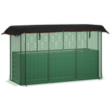 Outsunny 6' x 2' x 2' Galvanized Metal Raised Garden Bed with Crop Cage and Shade Cloth, Green