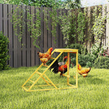 PawHut Chicken Activity Play Structure With Chicken Perches & Hen Ladder, Natural
