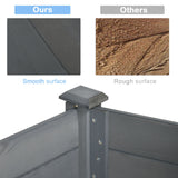 Outsunny 48" x 22" x 30" Wooden Elevated Planter Bed with Filter Fabric and Drainage Holes, Dark Gray