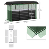 Outsunny 6' x 2' x 2' Galvanized Metal Raised Garden Bed with Crop Cage and Shade Cloth, Dark Gray