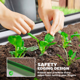 Outsunny 7' x 3' x 1' Raised Garden Bed Set, with Metal Plant Stakes, Silver