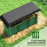 Outsunny 6' x 2' x 2' Galvanized Metal Raised Garden Bed with Crop Cage and Shade Cloth, Green