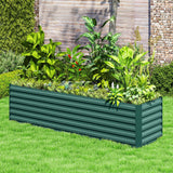Outsunny 8' x 2' x 2' Galvanized Metal Raised Garden Bed, Green