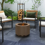 Outsunny Wood-Burning Smokeless Fire Pit, 19" Diameter, Stainless Steel Shell, Bronze