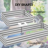 Outsunny 8' x 3' x 1' Galvanized Metal Raised Garden Bed, Silver