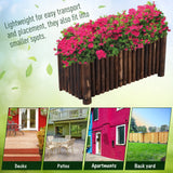 Outsunny 48" x 20" x 18" Raised Planter Box from Split Logs with Drainage Holes