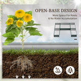 Outsunny 8' x 8' x 1' Galvanized Metal Raised Garden Bed, Customizable Layout, Green